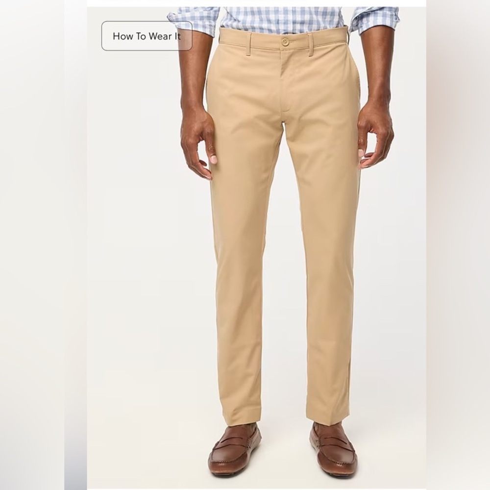 J.Crew Flex Slim Khaki Chino Pants Size 34X30